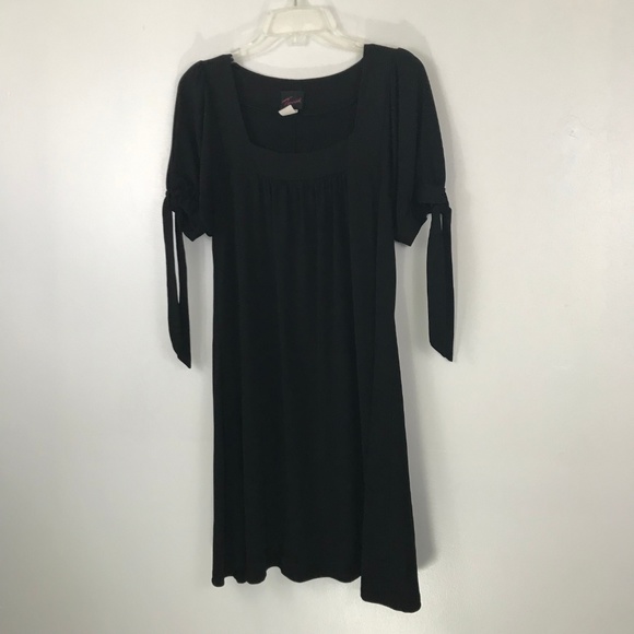 Torrid Black Short Tie Sleeve Tunic Dress 1 - Picture 3 of 8
